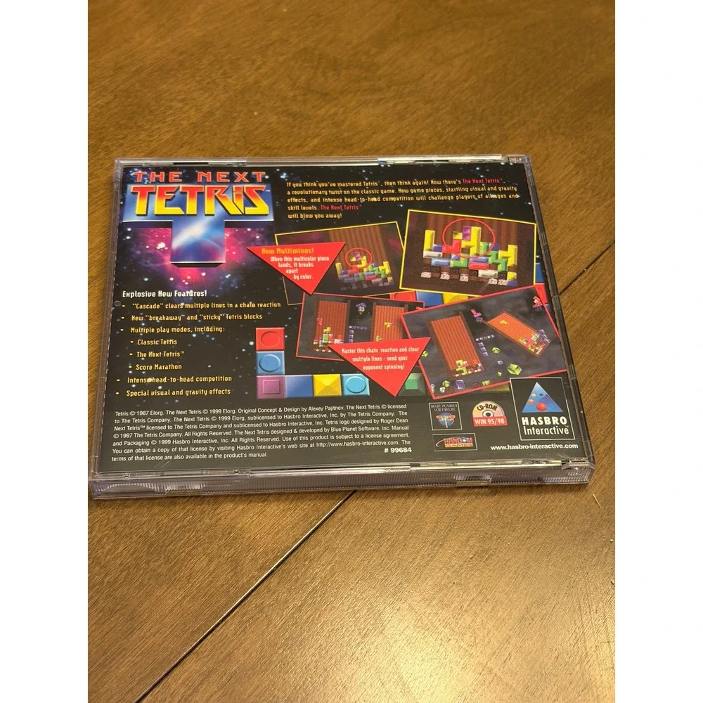 The Next Tetris PC CD-ROM 1999 Hasbro Interactive Atari Windows 95 98 Vintage